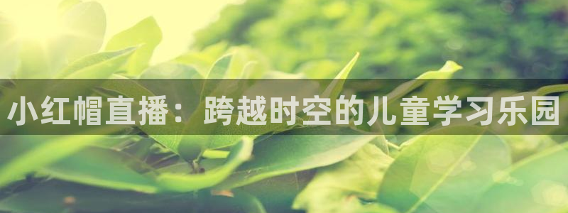 88看球nba直播吧：小红帽直播：跨越时空的儿童学习乐园